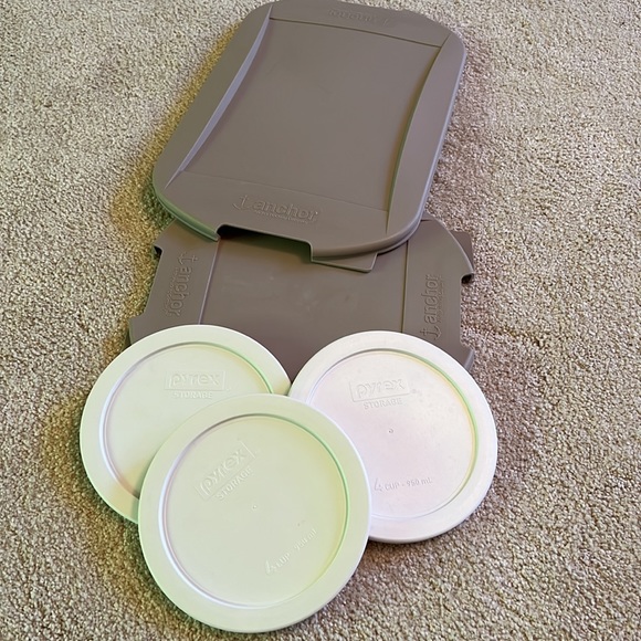 Kitchen Pyrex Anchor Tupperware Replacement Lids Bundle 5 Poshmark